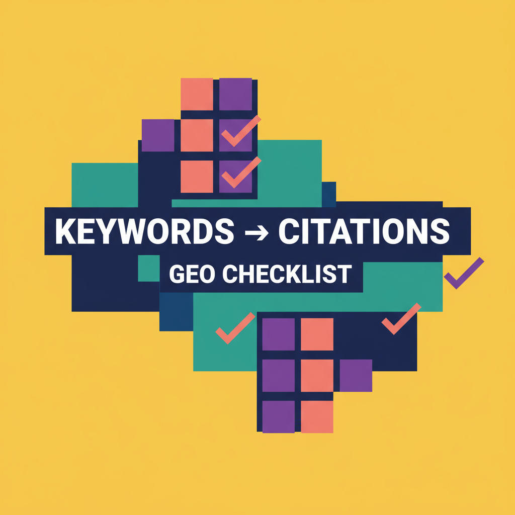 Keywords citations and the GEO checklist